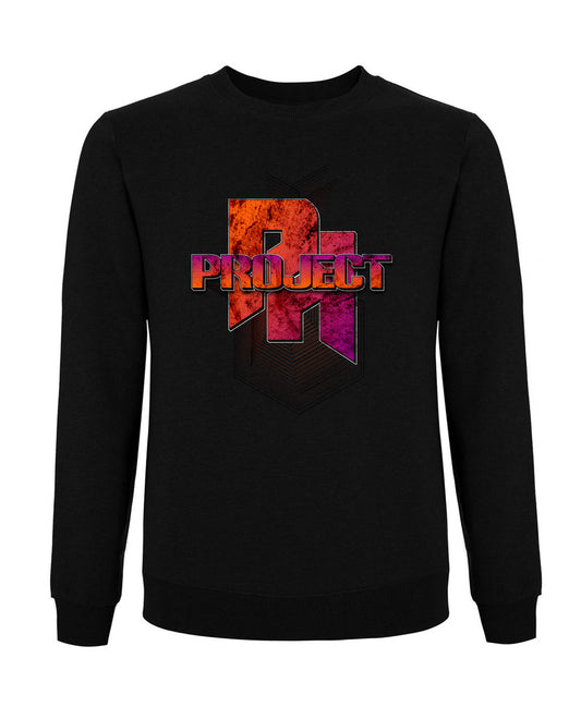 Long Sleeve sweatshirt with the Project pH logo in orange with pink
